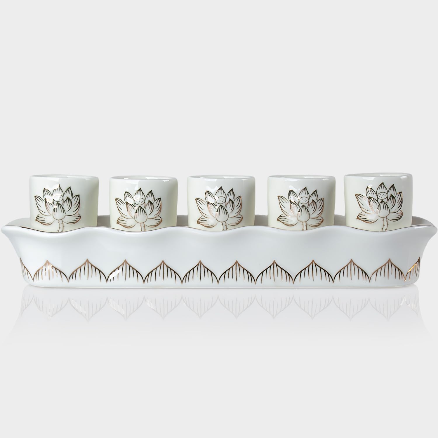 Amazon.com | QINLANG White Buddhist 5 Altar Cups Set, Buddha Water